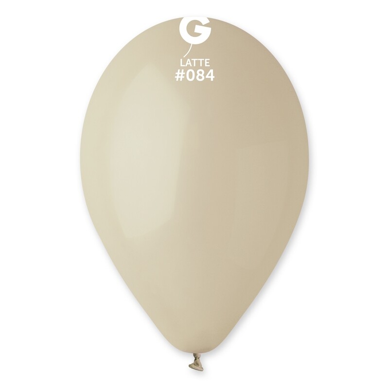 G110: #084 12in Gemar Standard Latte Latex Balloons - 50 pieces