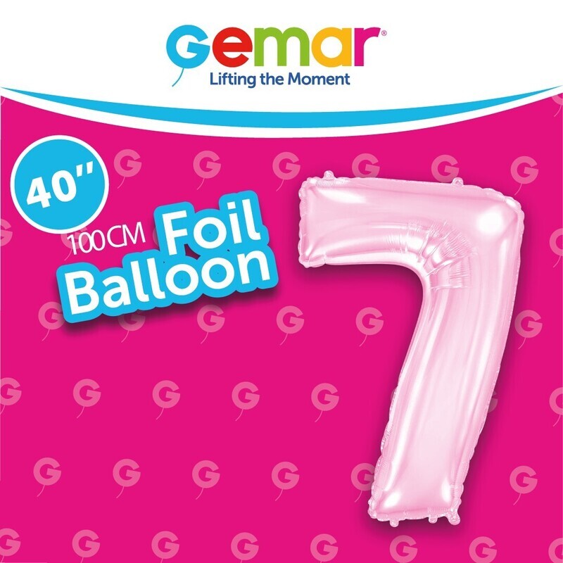 Number 7 Pastel Pink 170771 40"