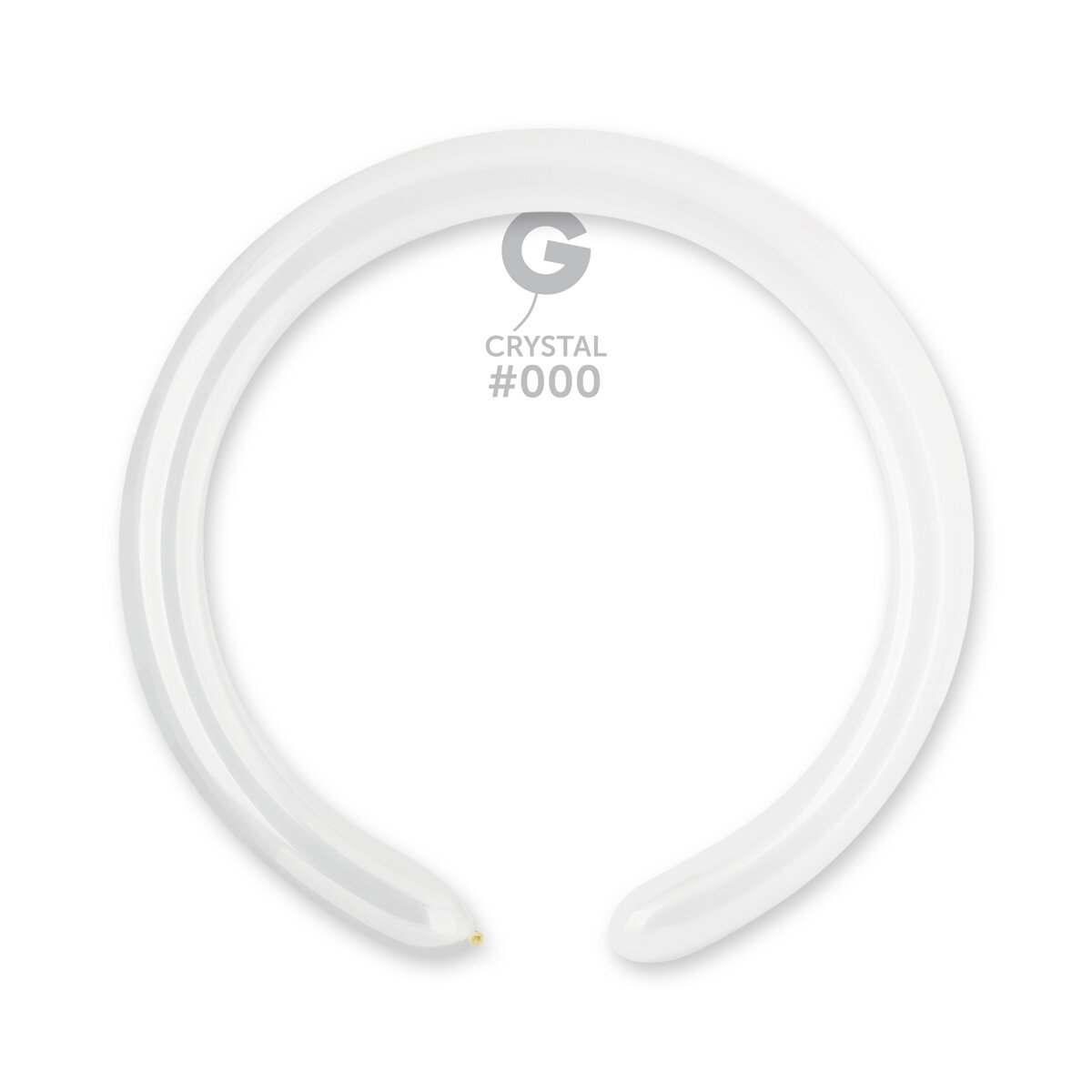 D4: #000 2in Gemar Crystal Clear Latex Balloons - 50 pieces