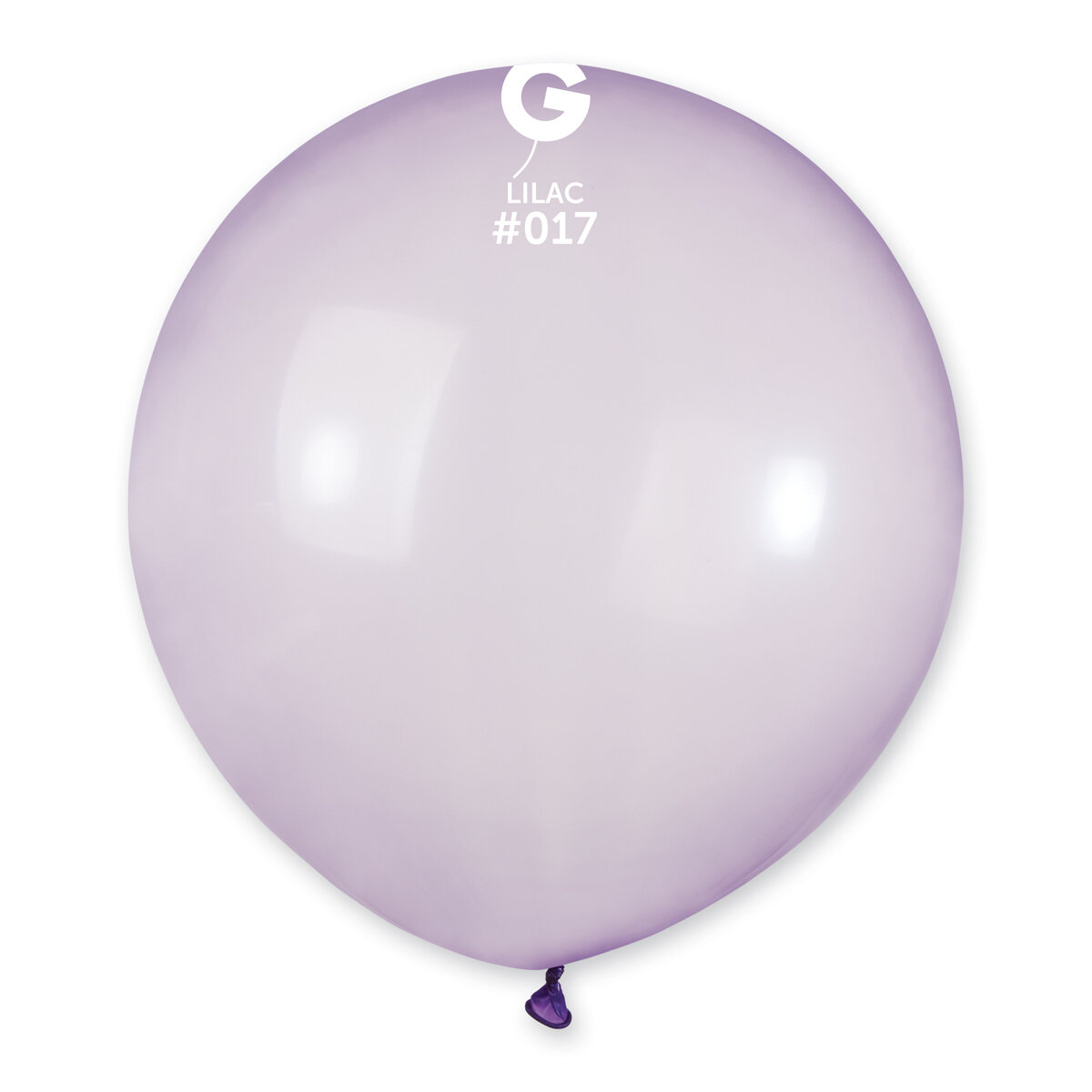G150: #017 19in Gemar Crystal Lilac Latex Balloons - 25 pieces