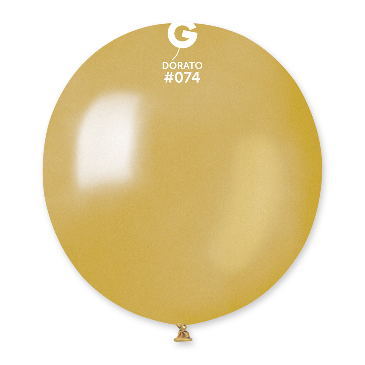 GM150: #074 19in Gemar Metal Dorato Latex Balloons - 25 pieces