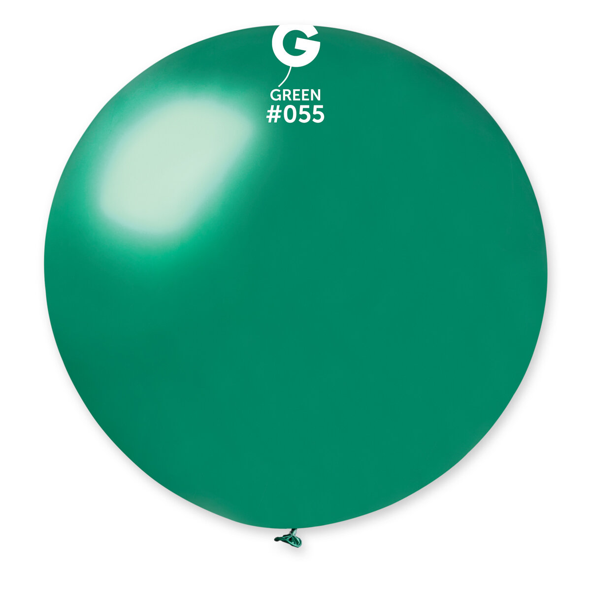 GM30: #055 31in Gemar Metal Green Latex Balloon - 1 Piece
