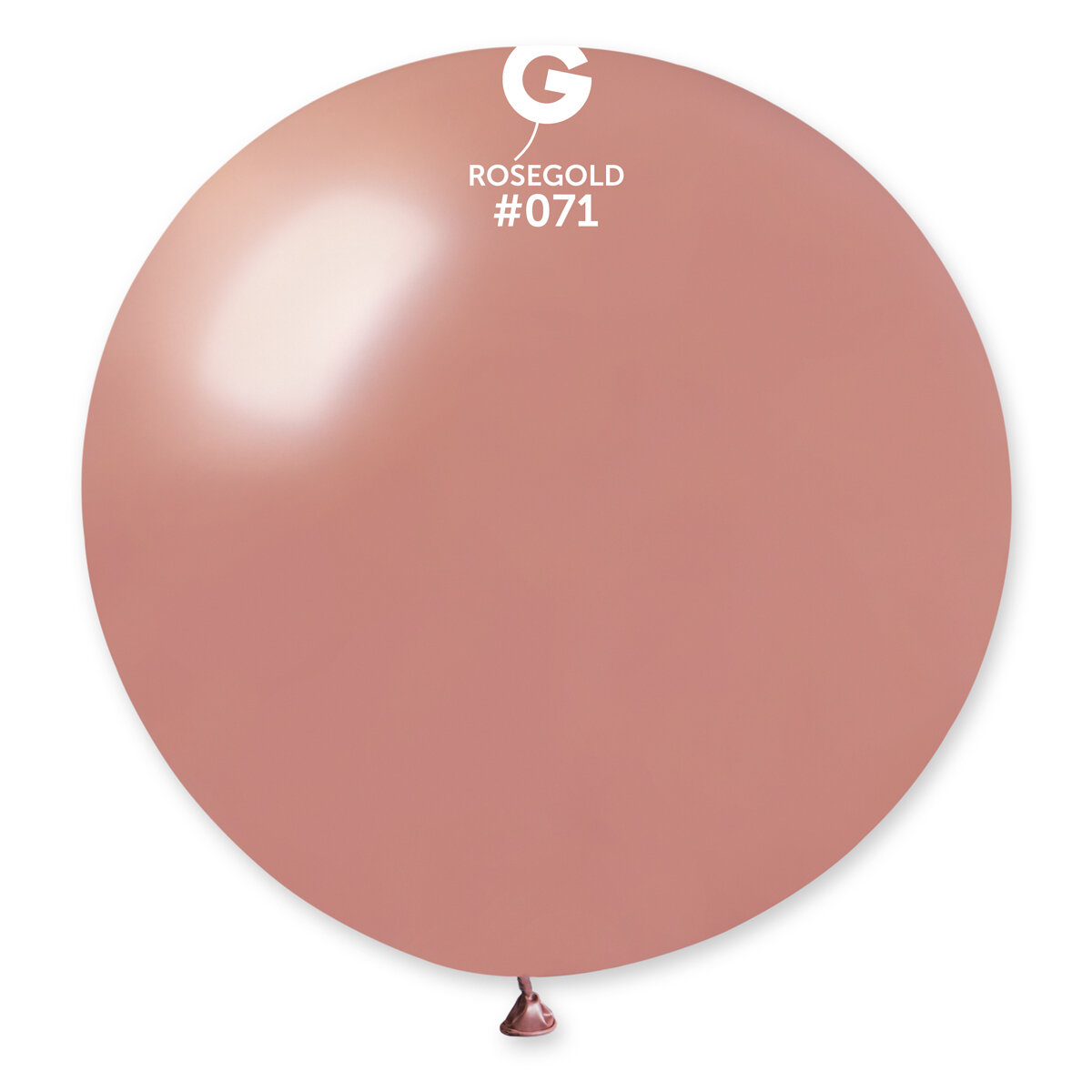 GM30: #071 31in Gemar Metal Rose Gold Latex Balloon - 1 piece