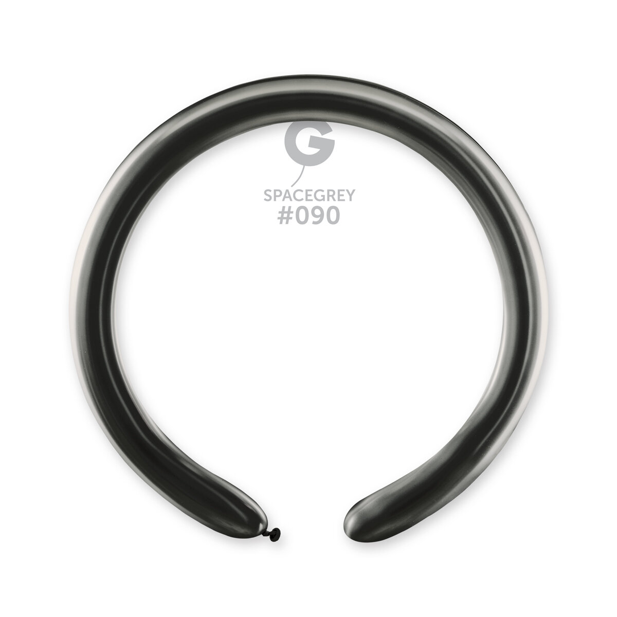 DB4: #090 2in Gemar Shiny Space Grey Latex Balloons - 50 pieces