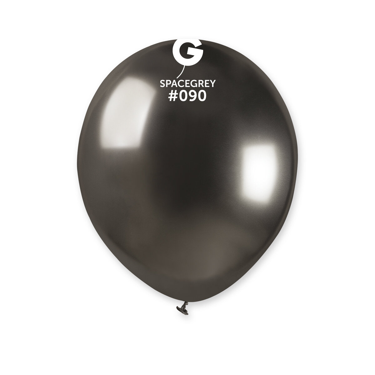 AB50: #090 5in Gemar Shiny Space grey Latex Balloons - 50 pieces