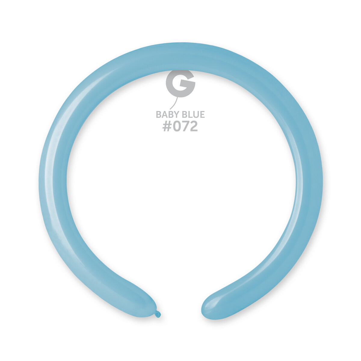 D4: #072 2in Gemar Standard Baby Blue Latex Balloons - 50 pieces