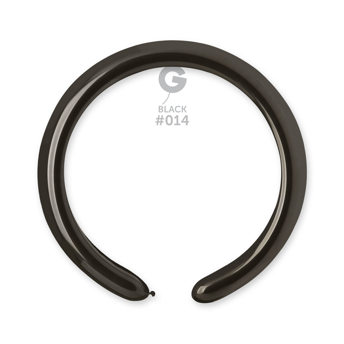 D4: #014 2in Gemar Standard Black Latex Balloons - 50 pieces