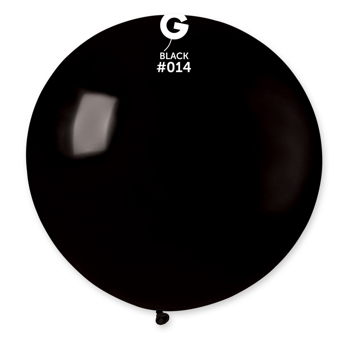 G30: #014 31in Gemar Standard Black Latex Balloon - 1 piece