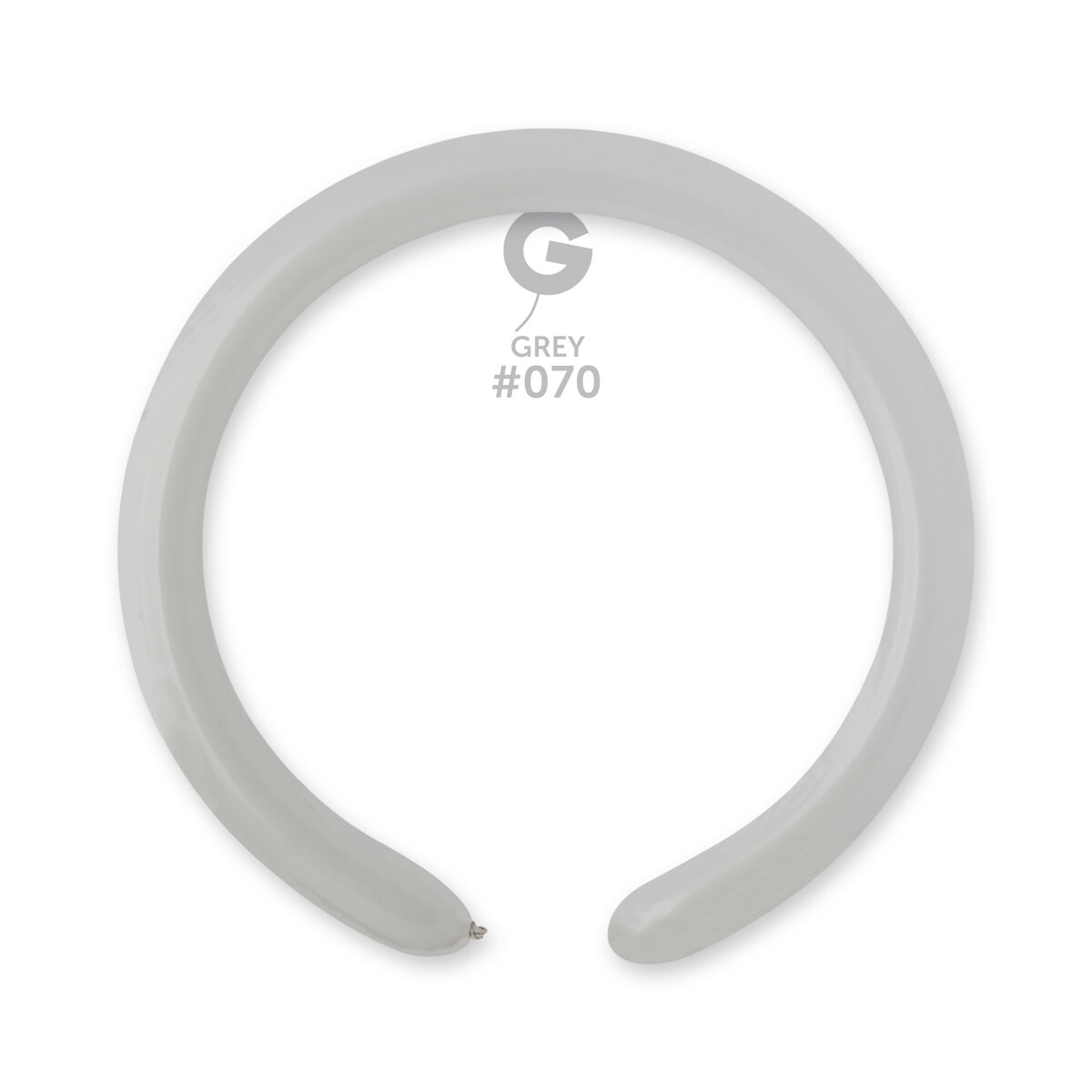 D4: #070 2in Gemar Standard Grey Latex Balloons - 50 pieces