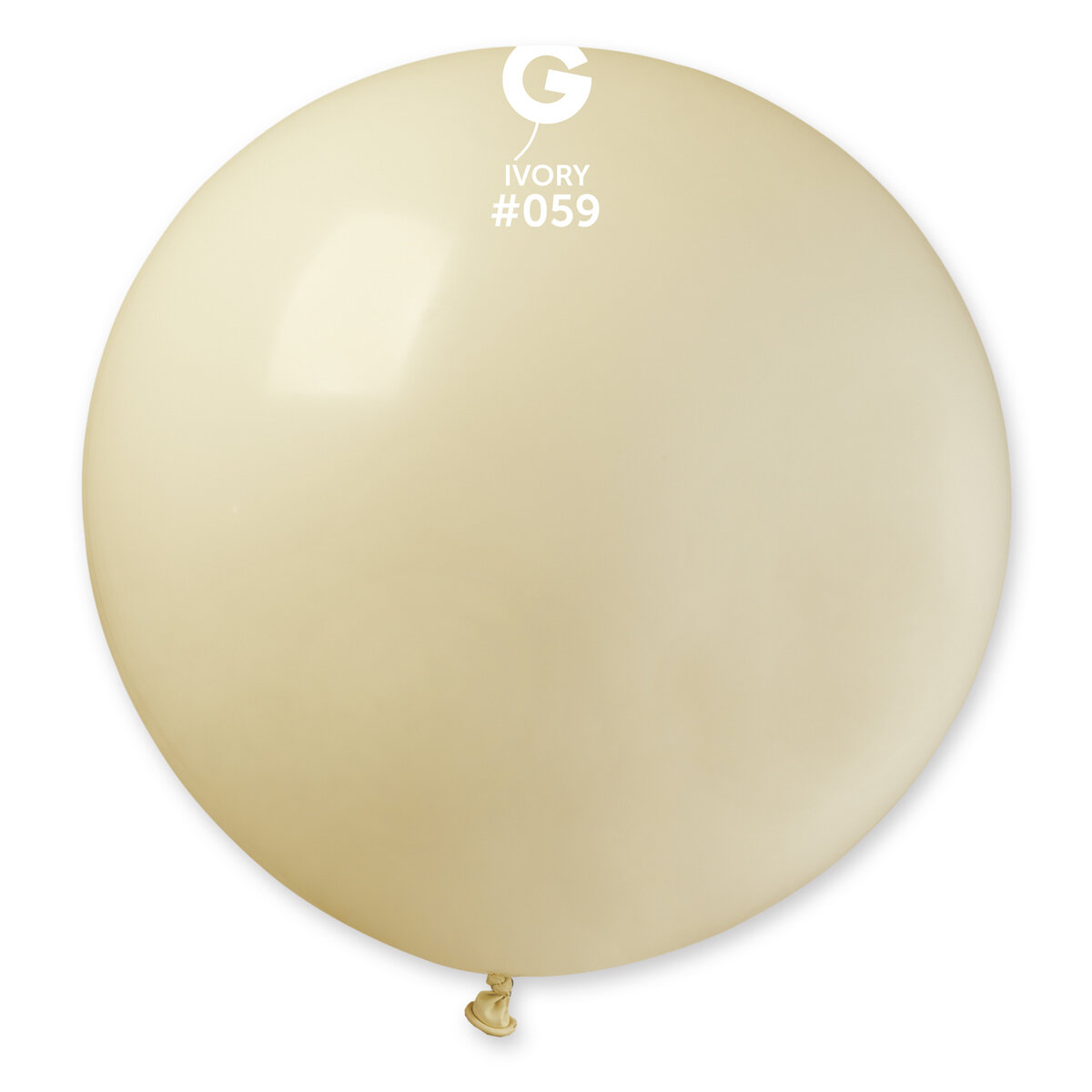 G30: #059 31in Gemar Standard Ivory Latex Balloon - 1 piece