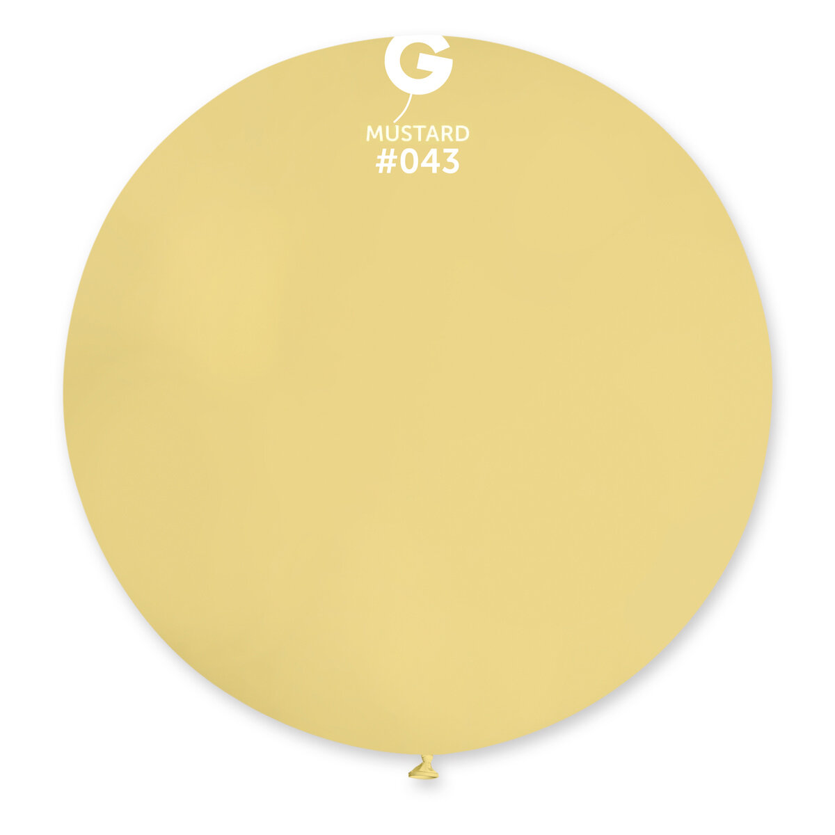 G30: #043 31in Gemar Standard Mustard Latex Balloon - 1 piece