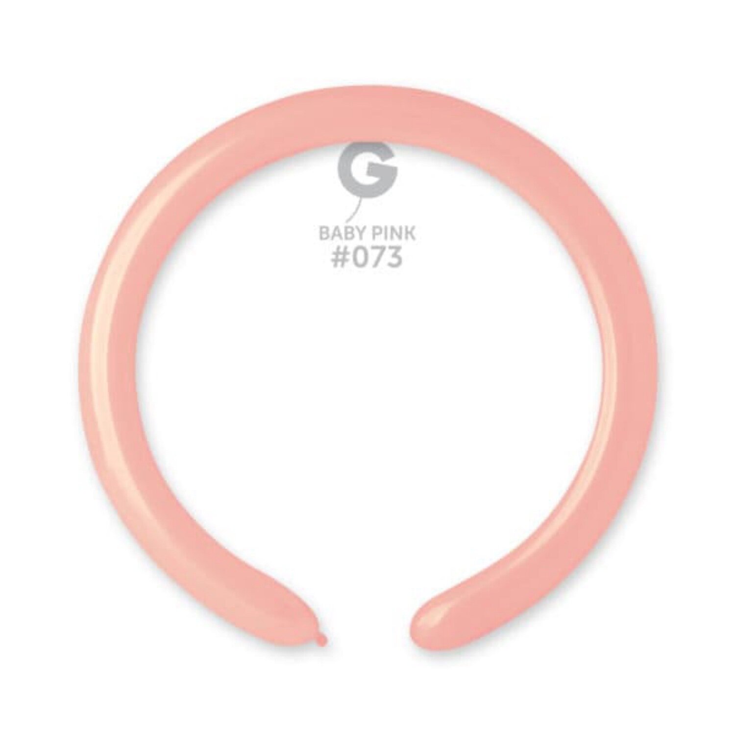 D4: #073 2in Gemar Standard  Baby Pink Latex Balloons - 50 pieces