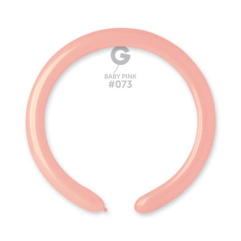 D4: #073 2in Gemar Standard  Baby Pink Latex Balloons - 50 pieces