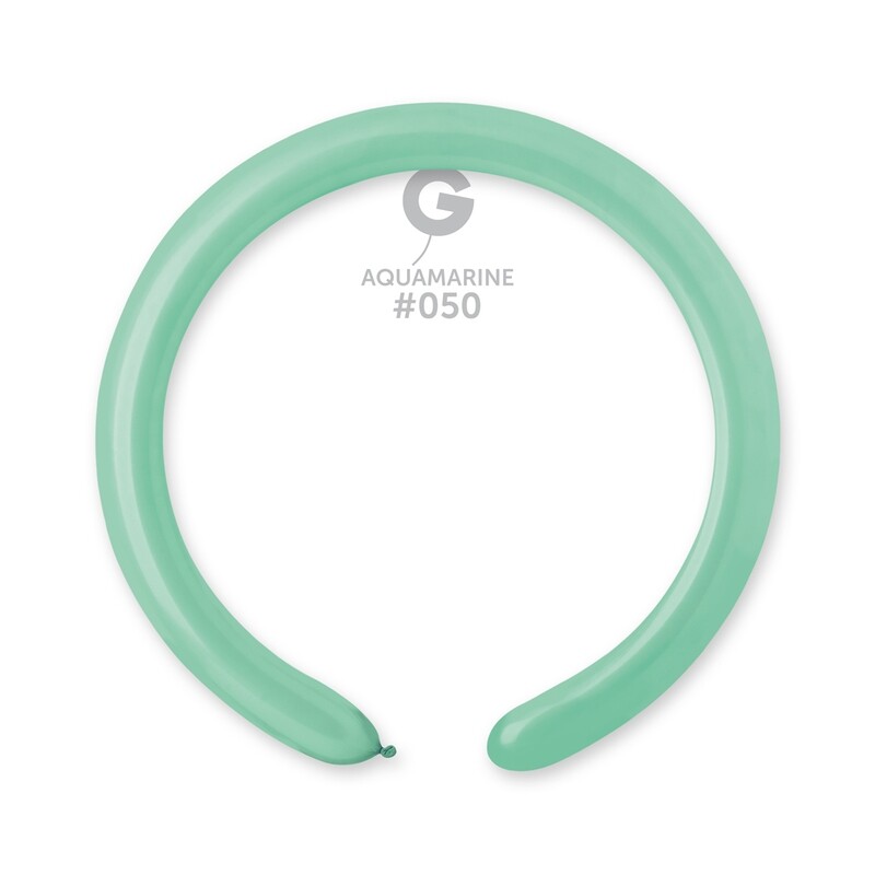 D4: #050 2in Gemar Standard Acquamarine Latex Balloons - 50 pieces