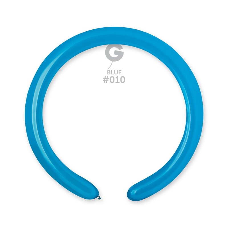 D4: #010 2in Gemar Standard Blue Latex Balloons - 50 pieces
