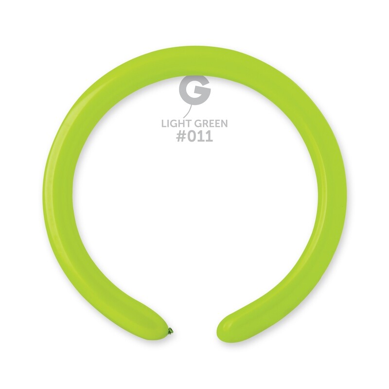 D4: #011 2in Gemar Standard Light green Latex Balloons - 50 pieces