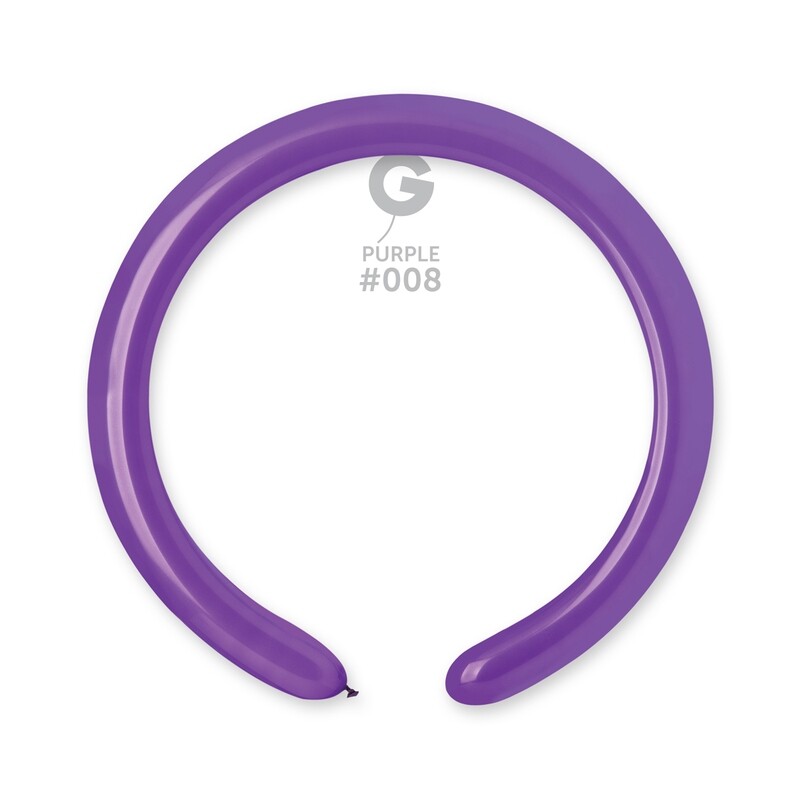 D4: #008 2in Gemar Standard Purple Latex Balloons - 50 pieces