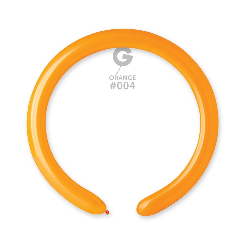 D4: #004 2in Gemar Standard Orange Latex Balloons - 50 pieces