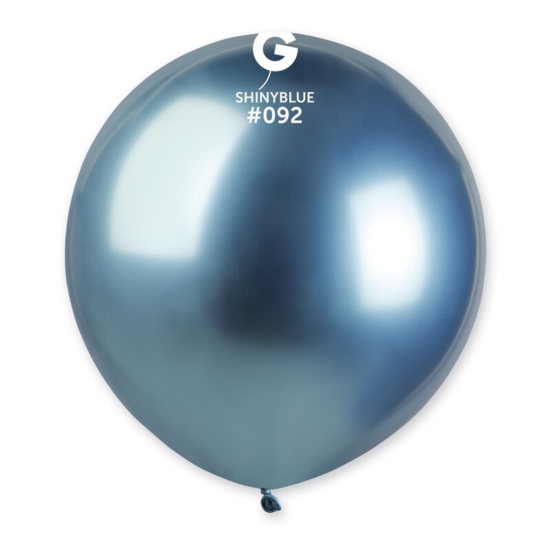 GB150: #092 19in Gemar Shiny Blue Latex Balloons - 25 pieces