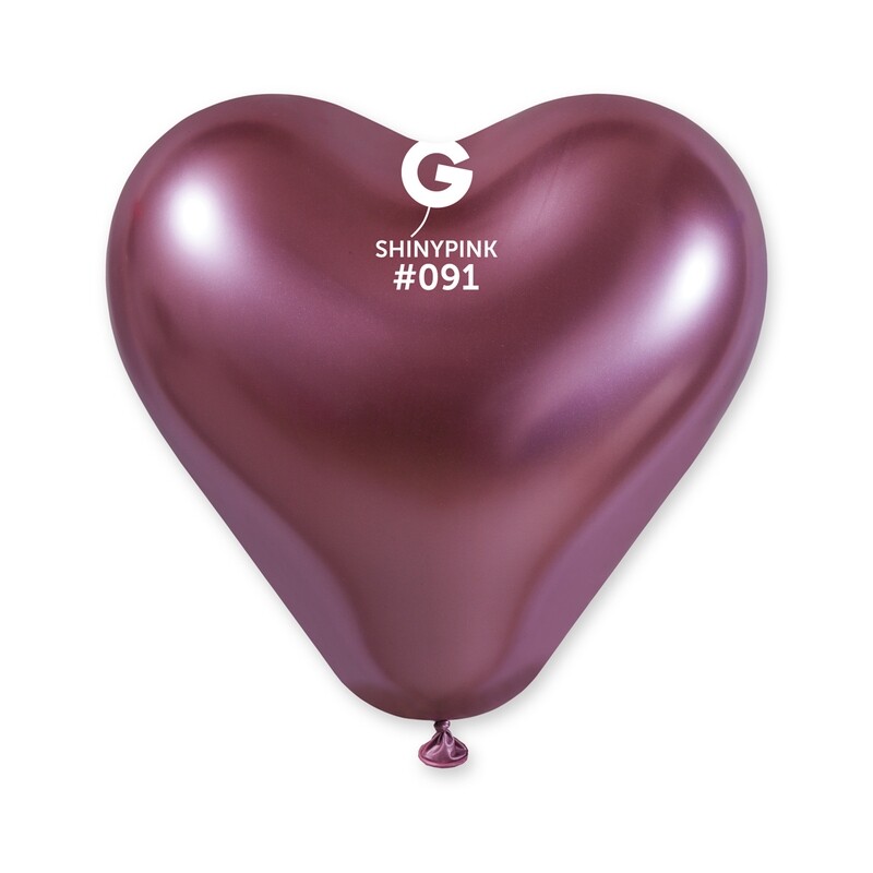CRB120: #091 13in Gemar Shiny Pink Latex Balloons - 25 pieces
