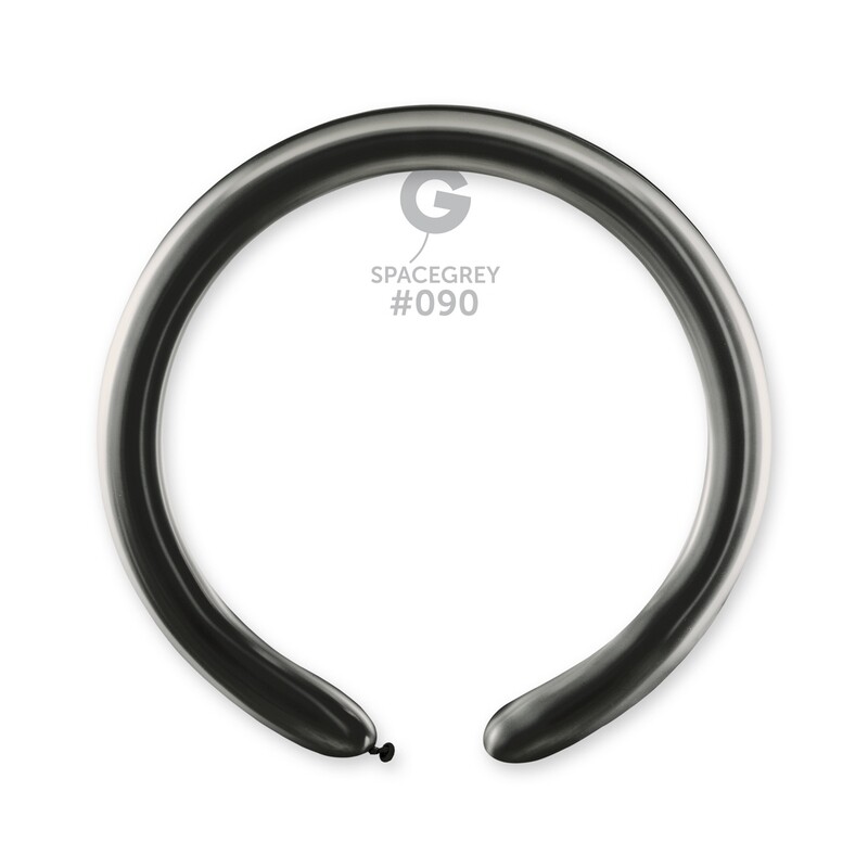 DB4: #090 2in Gemar Shiny Space Grey Latex Balloons - 50 pieces