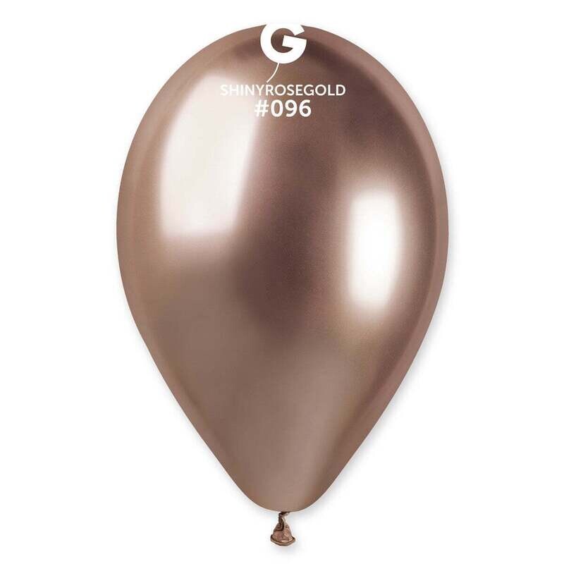 GB120: #096 13in Gemar Shiny Rosegold Latex Balloons - 25 pieces