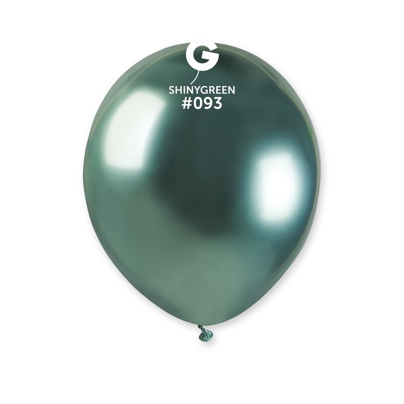 AB50: #093 5in Gemar Shiny Green Latex Balloons - 50 pieces