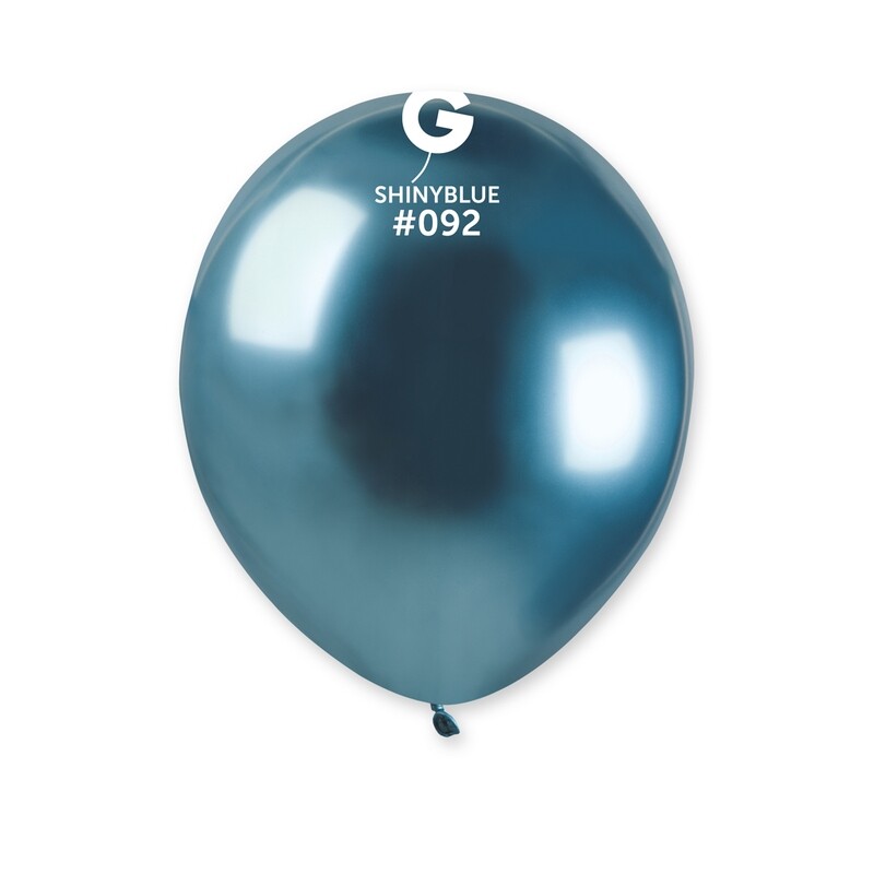 AB50: #092 5in Gemar Shiny Blue Latex Balloons - 50 pieces