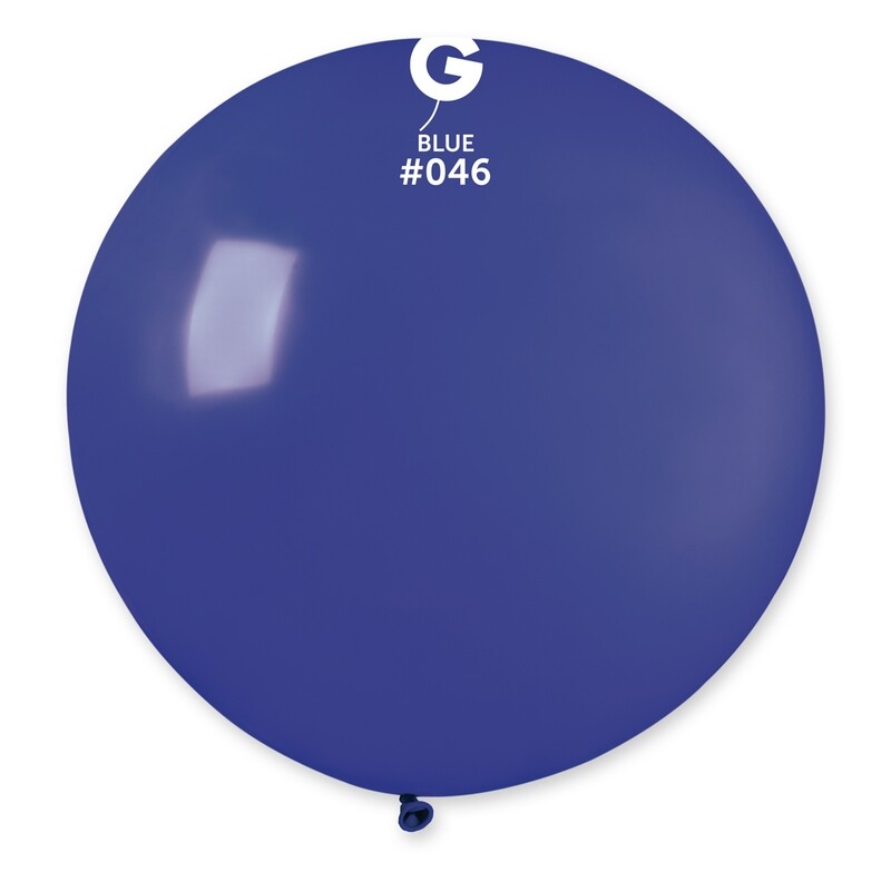 G30: #046 31in Gemar Standard Blue Latex Balloon - 1 piece