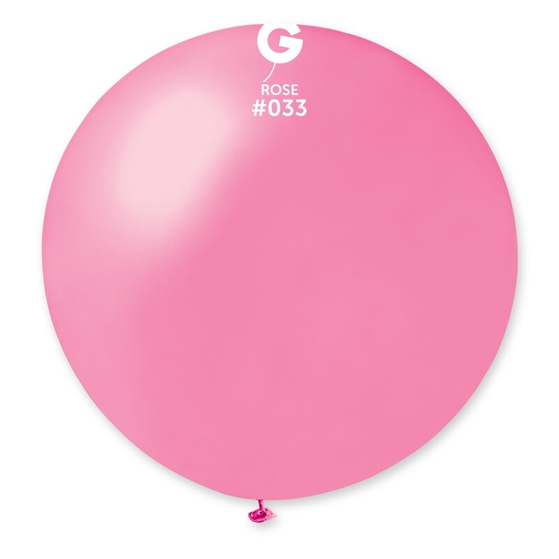 GM30: #033 31in Gemar Metal Rose Latex Balloon - 1 piece