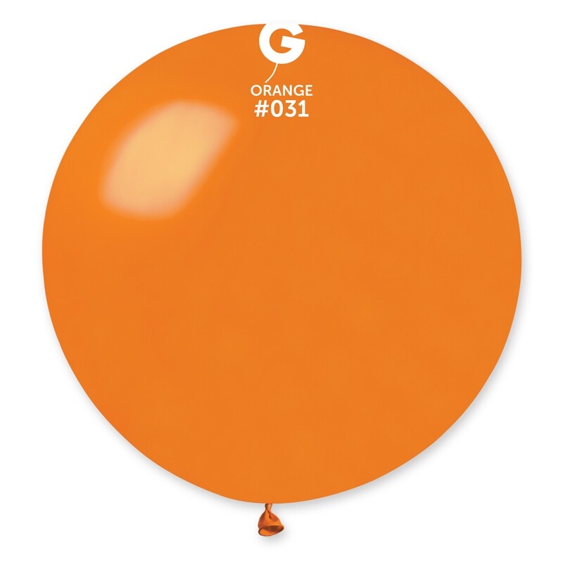 GM30: #031 31in Gemar Metal Orange Latex Balloon - 1 Piece