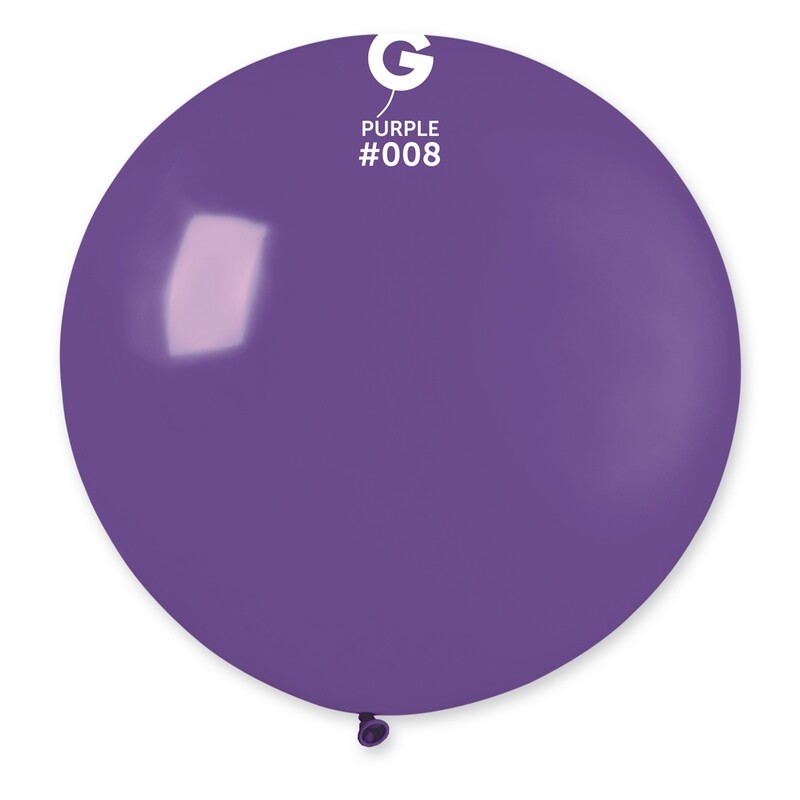 G30: #008 31in Gemar Standard Purple Latex Balloon - 1 piece