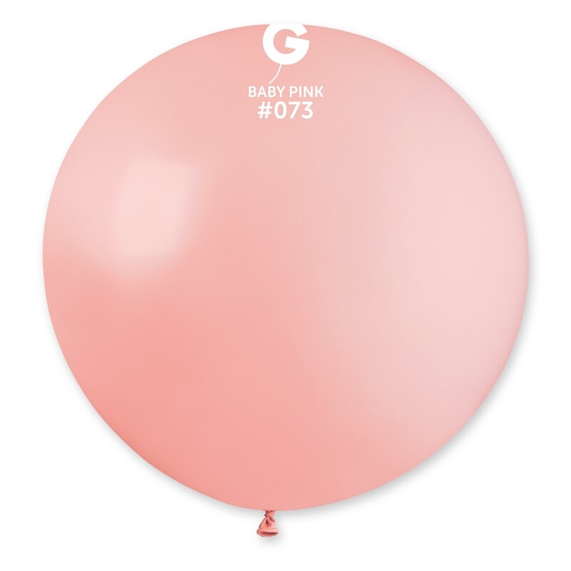 G30: #073 31in Gemar Standard Baby Pink Latex Balloon - 1 piece