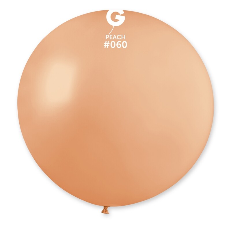 G30: #060 31in Gemar Standard Peach Latex Balloon - 1 piece