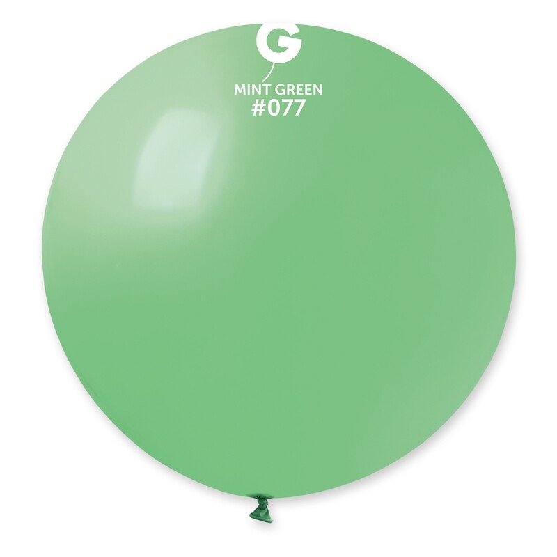 G30: #077 31in Gemar Standard Mint Green Latex Balloon - 1 piece