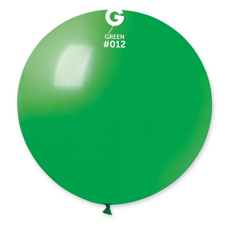 G30: #012 31in Gemar Standard Green Latex Balloon - 1 piece