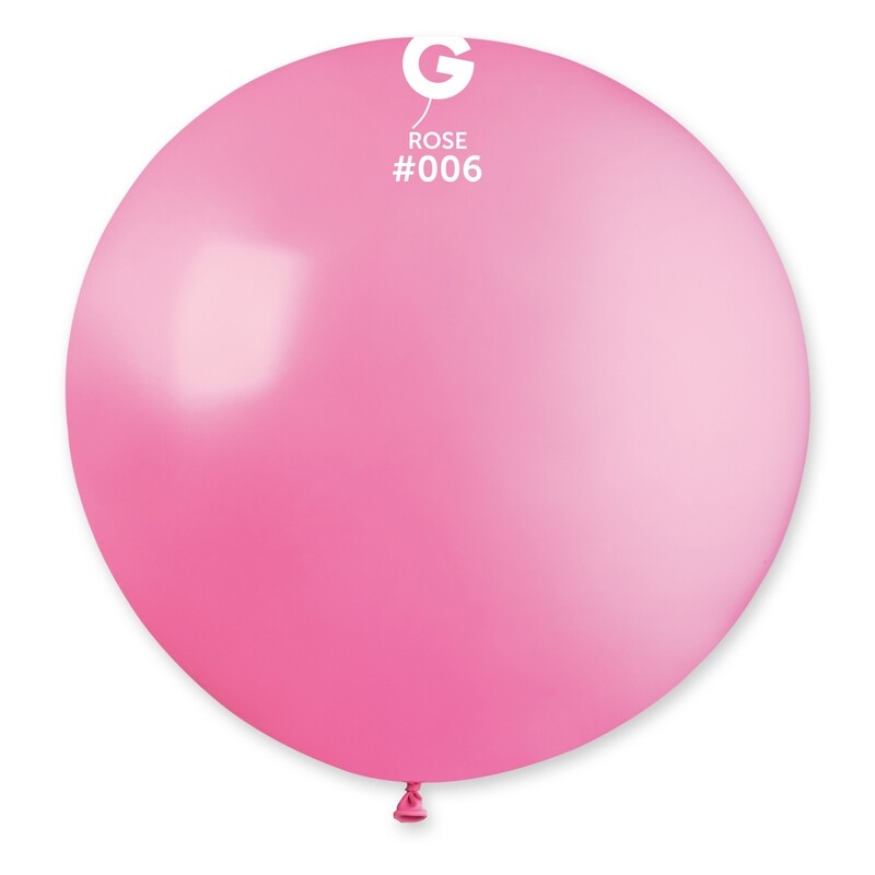 G30: #006 31in Gemar Standard Rose Latex Balloon - 1 piece