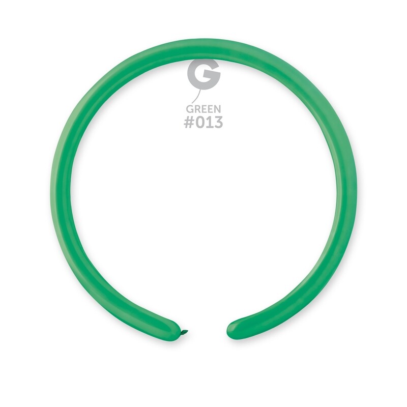 D2: #013 1in Gemar Standard Green Latex Balloons - 50 pieces