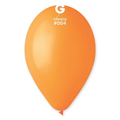 G110: #004 12in Gemar Standard Orange Latex Balloons - 50 pieces