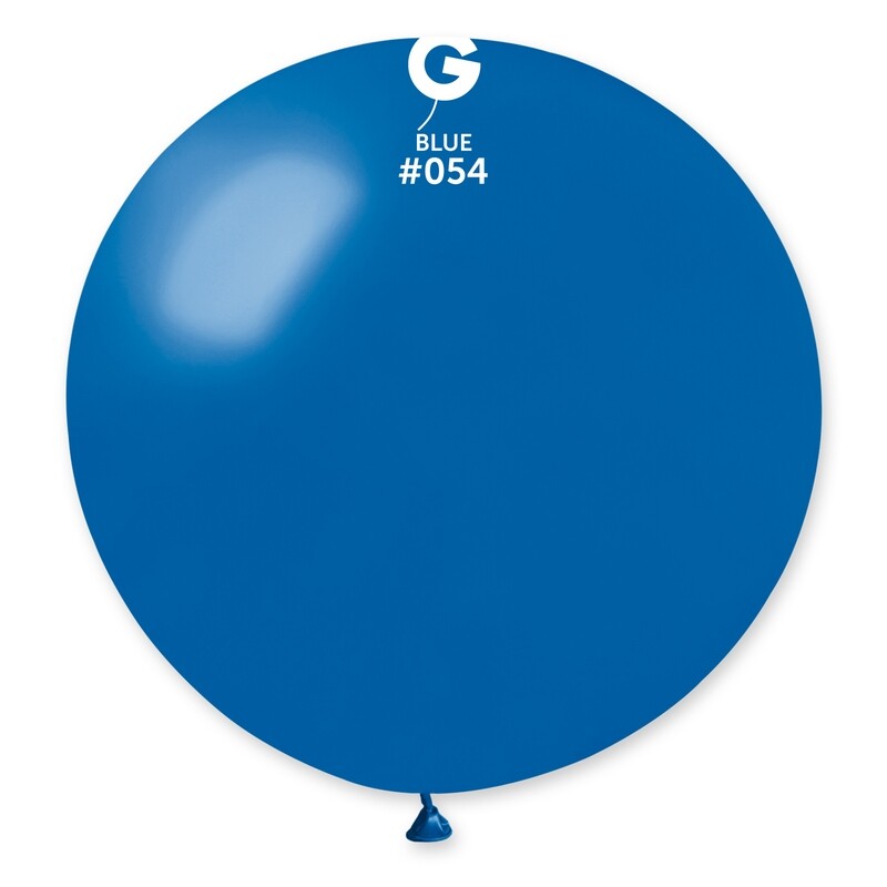 GM30: #054 31in Gemar Metal Blue Latex Balloon - 1 piece