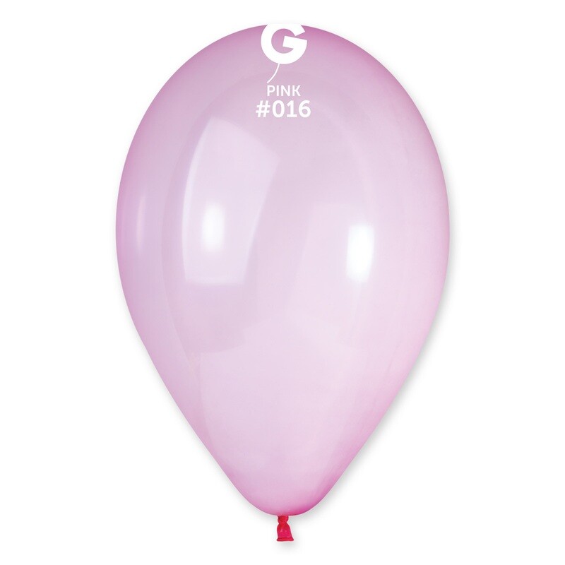 G120: #016 13in Gemar Crystal Pink Latex Balloons - 50 pieces