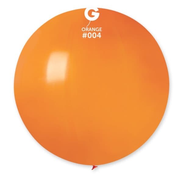 G30: #004 31in Gemar Standard Orange Latex Balloons - 2 pieces