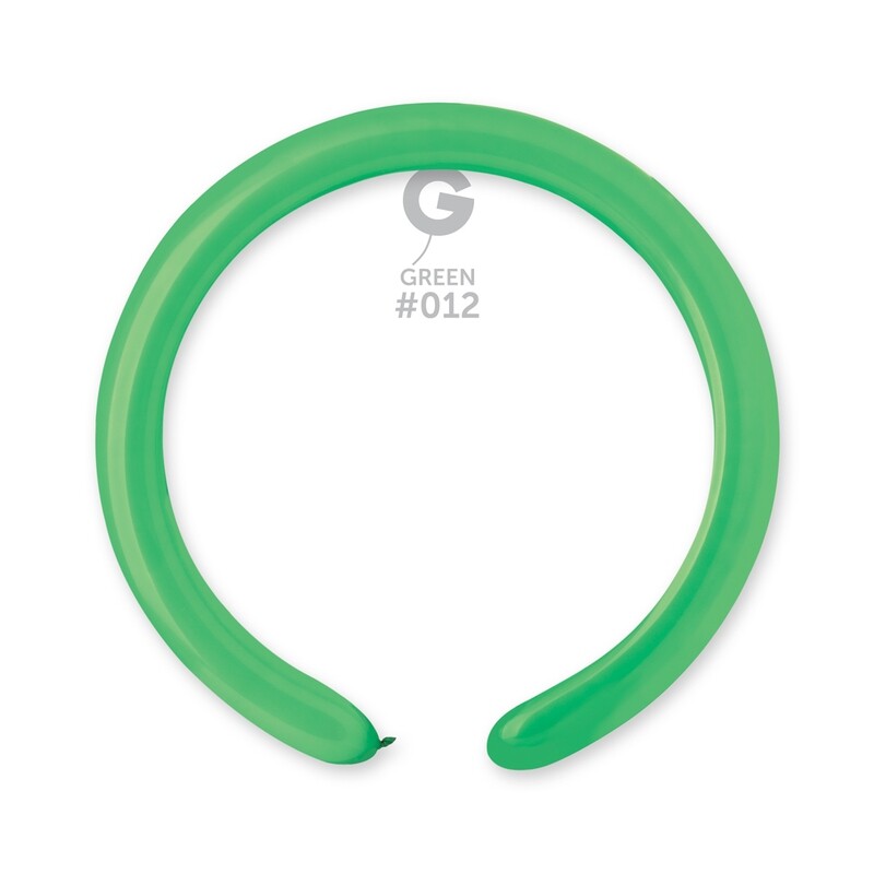 D4: #012 2in Gemar Standard Green Latex Balloons - 50 pieces