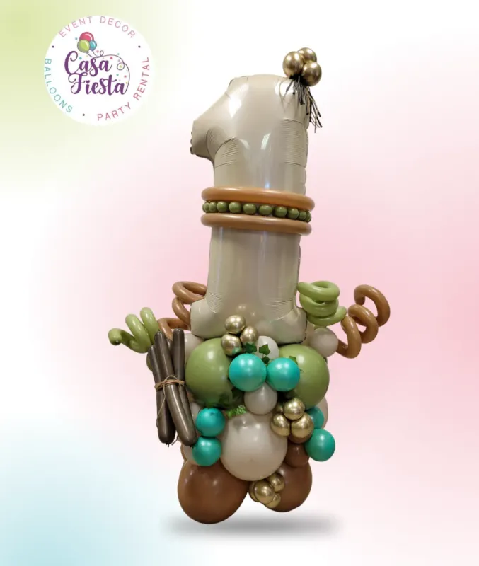 Nature Colors Number Balloon Bouquet