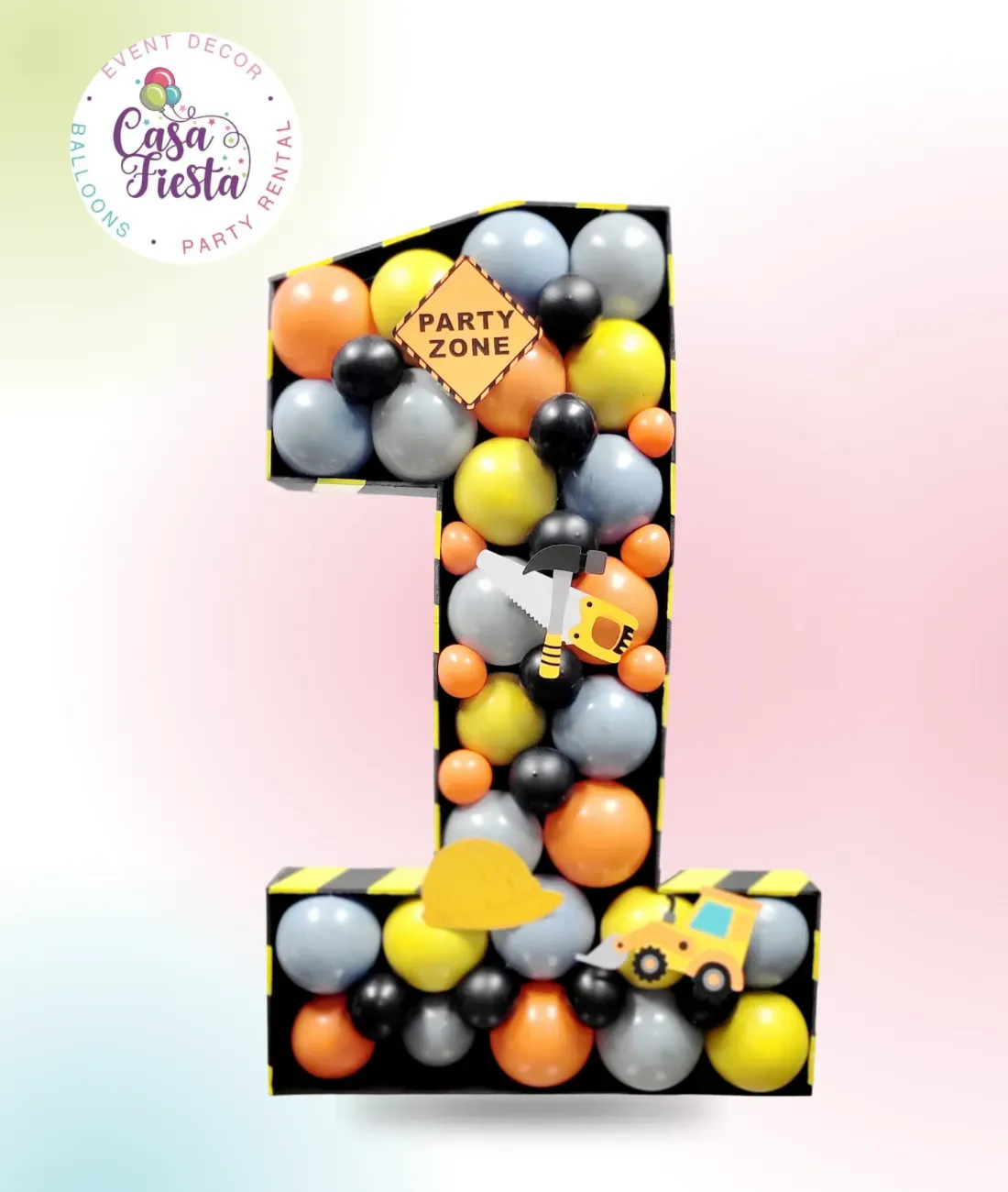 Number Frame with Balloons