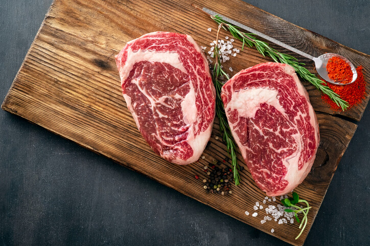 Canadian Angus Dry Aged Rib Eye Steaks Boneless