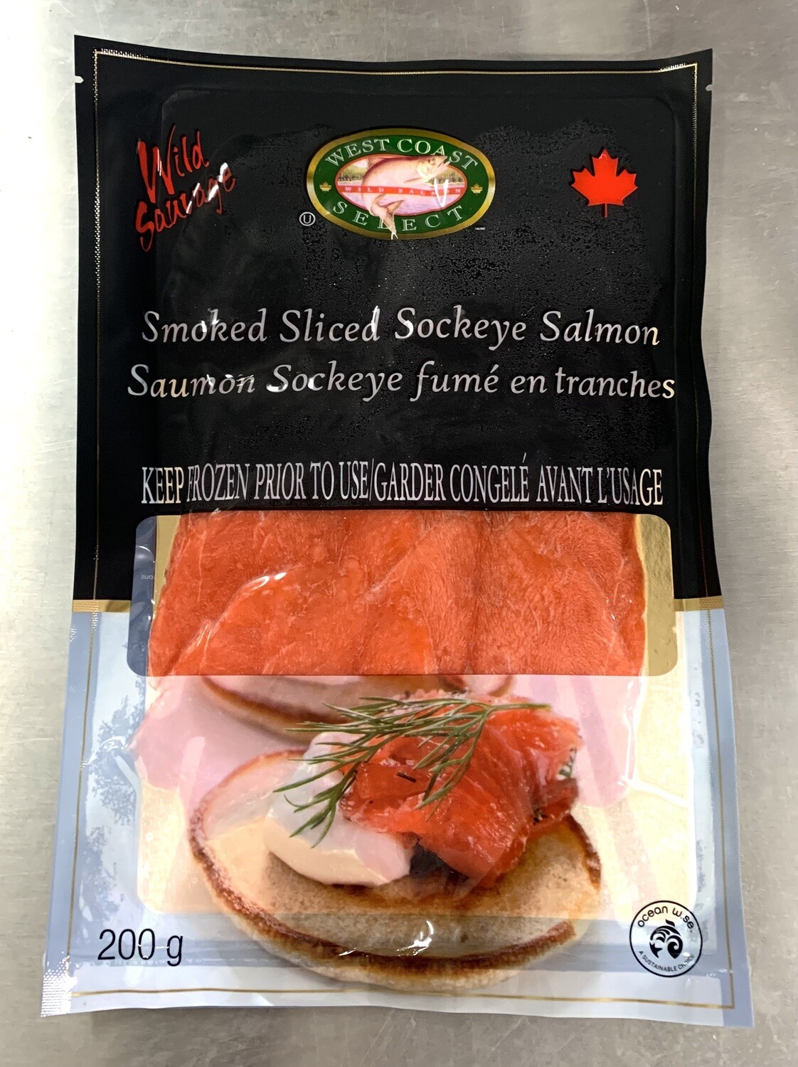 West Coast Smoked Sliced Sockeye Salmon