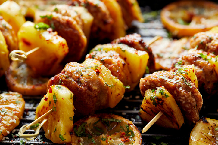 Jerk Chicken Thigh Pineapple Skewers Jerk Chicken Thigh Pineapple Skewers