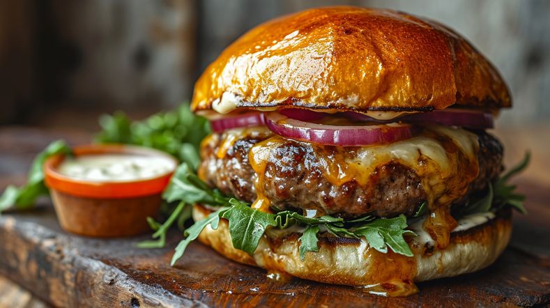Canadian Angus Dry Aged Prime Rib &amp; Brisket Burgers 6oz