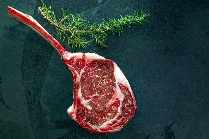 Canadian Angus Dry Aged French Style Rib Steak (Tomahawk)